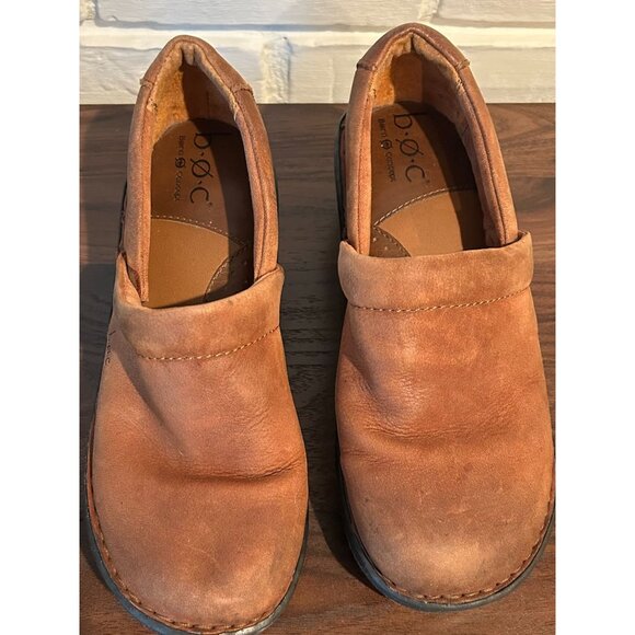 Women's‎ BORN BOC BROWN Leather Wedge Clogs/Mules Size 9 - Picture 9 of 9